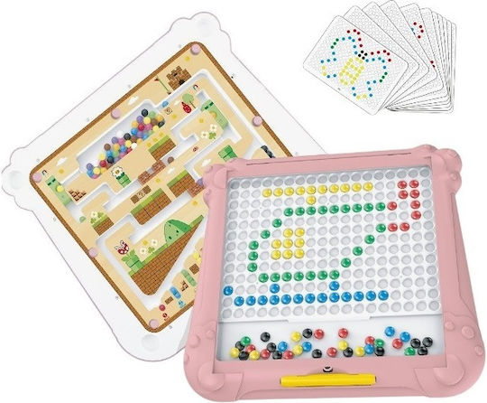 Labyrinth & Bau Tisch Beidseitig Kinder Tafeln & Staffeleien 35.5x32cm Rosa