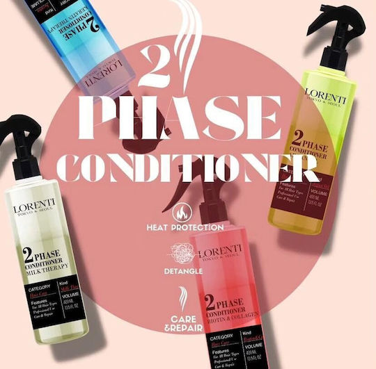 Lorenti Two Phase Keratin Therapy Balsam Leave In Reconstrucție/Nutriție pentru Creț Păr 400ml