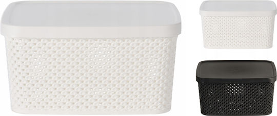 Koopman Plastic Storage Box with Lid White 23x12cm