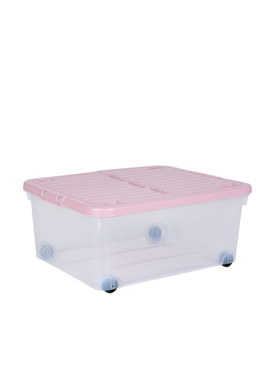 Wham Cutie De Depozitare Din Plastic Cu Roți Și Capac 30lt