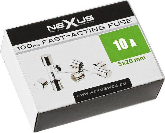 Set 10 Siguranțe Rapide 10a 5×20 Mm Sticlă Echipament Electronic Auto