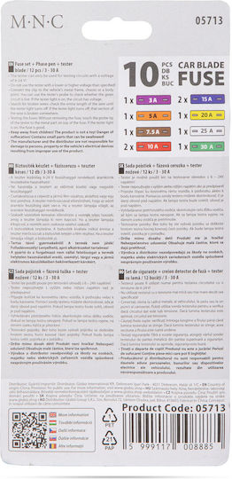 Auto-Sicherungen Set Klinge 3–30a + 6–24v Spannungsprüfer Elektrischer Stromkreis Check