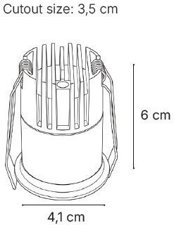 Inlight Downlight Σποτ 5w 3cct Λευκή Απόχρωση D 4.1x6cm X00360w X00360w
