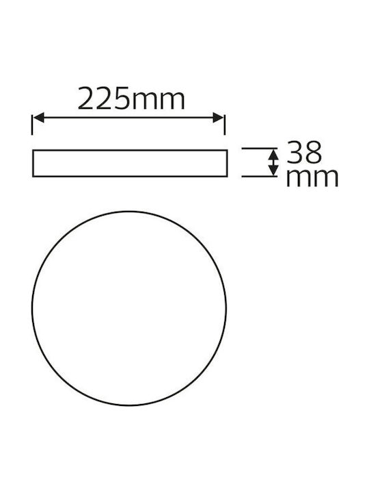 LED SMD Light 36W 6400K 3240lm Round White Sofia White 016-064-0036-W