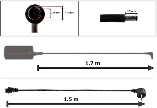Încărcător Dell 19.5v 6.67a 130w Mufă 4.5x2.9mm Mentor Premium
