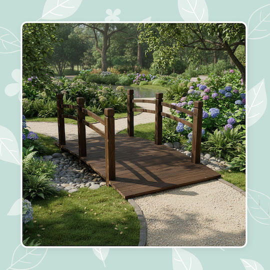Relaxdays Pod De Grădină Din Brad Design Arcuit Rezistent La Intemperii 120x60cm