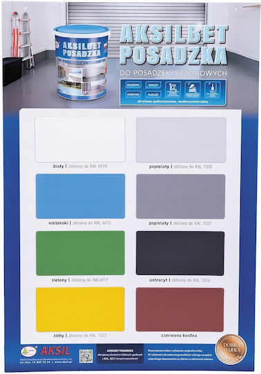AKSIL AKSILBET FLOOR PAINT LIGHT Πλαστικό Χρώμα Light Gray 1lt