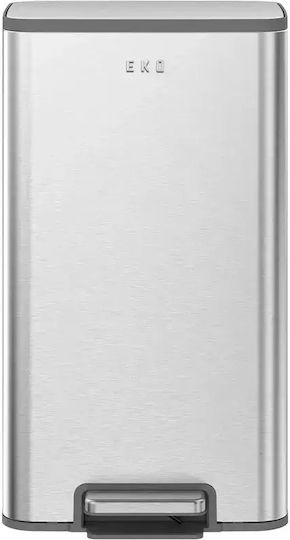 Eko Eko Mülleimer aus Inox mit Pedal Grau 30lt