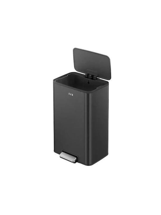 Eko Eko Mülleimer aus Inox mit Pedal Schwarz 50lt