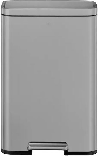 Eko Eko Madison Mülleimer aus Inox mit Pedal Grau 50lt