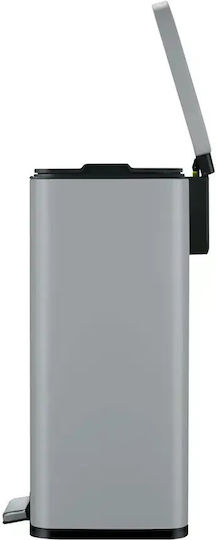 Eko Eko Madison Mülleimer aus Inox mit Pedal Grau 50lt