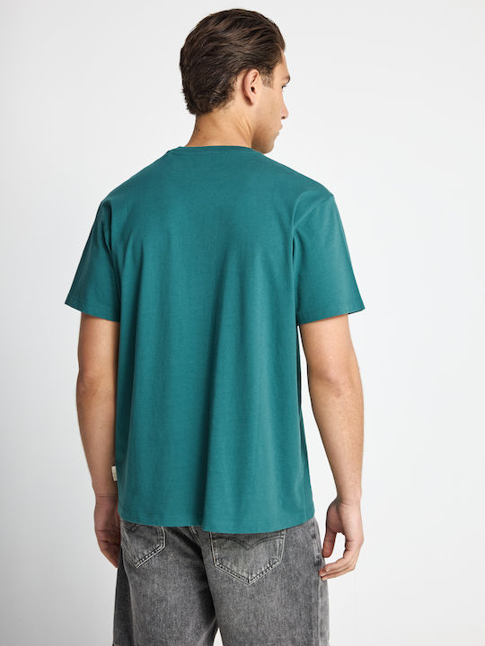 T-shirt Πετρόλ