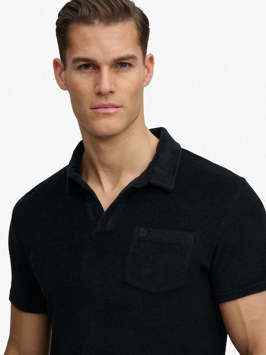 D4 Stud Polo Herrenbluse Marineblaue