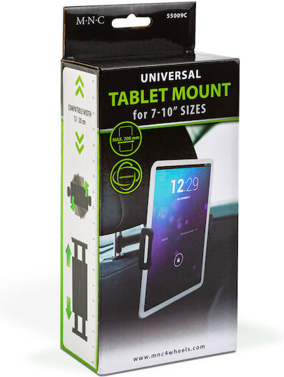 Suport Universal Pentru Tabletă Auto Pentru Tetieră 7-10 Inch Reglabil Rotire 120° Clește Cu Arc Negru