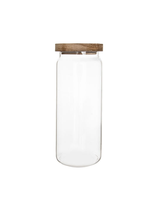 Orion Glasvase für Kaffee / Nudeln mit Deckel Braun 1600ml