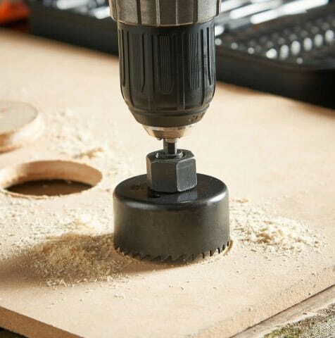 Vergionic Kernbohrer Karbid Trockenschnitt mit Durchmesser von 32mm bis 54mm für Holz und Kunststoff