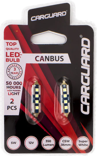 Bec Led Auto C5w 31mm Canbus 3w 350lm 6000k 3 Smd Set 2 Buc Cana355