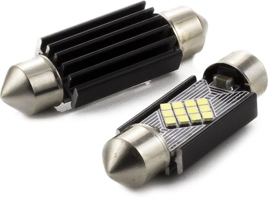 Lămpă Auto Led C5w 39mm Canbus 3w 240lm 6000k 12 Smd Set 2 Buc Can133
