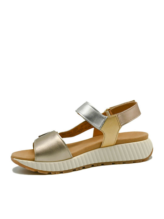 Leder Damen Anatomisch Silber Flache Sandalen