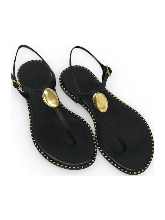 Sandale Casual Damă Din Piele Negre