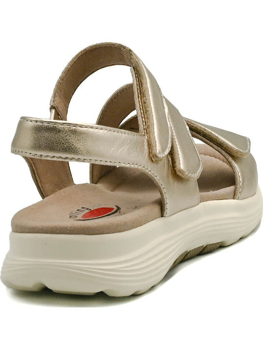 Leather Women's Anatomic Gold Sandals