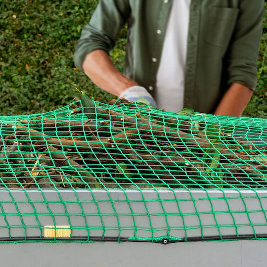 Relaxdays Schutznetz Für Anhänger 2,5x3,5m Grüne Wetterbeständiges Material Set Mit 10 Haken