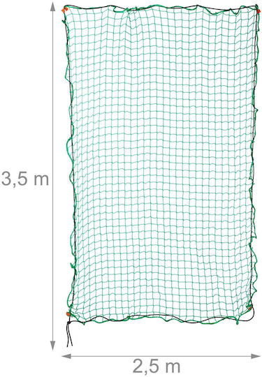 Relaxdays Schutznetz Für Anhänger 2,5x3,5m Grüne Wetterbeständiges Material Set Mit 10 Haken
