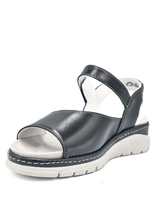Leather Women's Anatomic Black Sandals