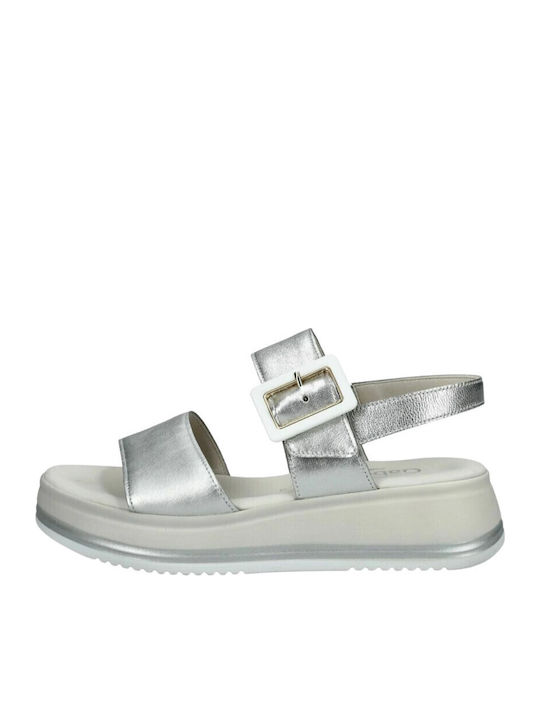 Leather Women's Anatomic Silver Sandals