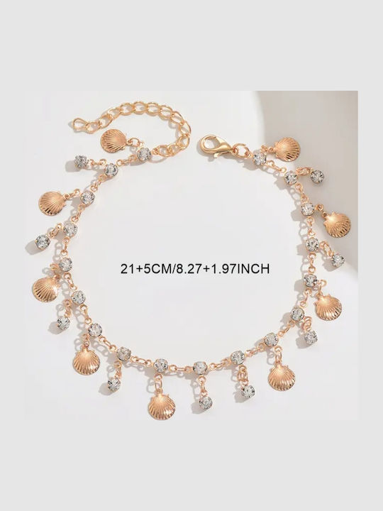 ShuShu Gold Plated Anklet Bracelet from Steel