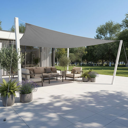 Relaxdays Netz- und Schattengewebe Grau 3,5x4,5m