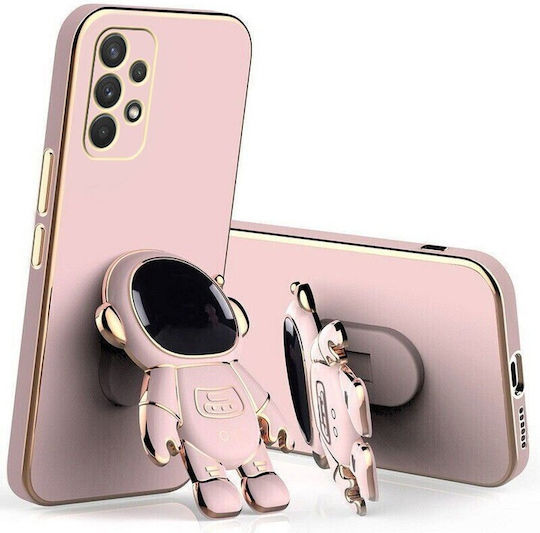 Husă Telefon 2în1 Flippy Compatibilă Samsung Galaxy S24 Ultra Husă Tpu Inclusă Suport Tip Astronaut Protecție Cameră Roz