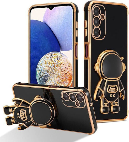 Husă Telefon 2în1 Flippy Compatibilă Samsung Galaxy S23 Plus Husă Tpu Inclusă Suport Tip Astronaut Protecție Cameră Neagră