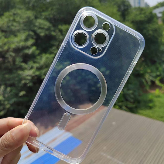 Flippy Protective Case Iphone 14 Magsafe 2 In 1 Charging Magnet Silicone Transparent