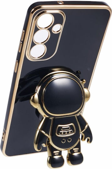 Husă Telefon 2în1 Flippy Compatibilă Samsung Galaxy S23 Plus Husă Tpu Inclusă Suport Tip Astronaut Protecție Cameră Neagră
