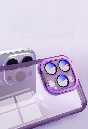 Flippy Protective Case Samsung A03 Electroplated Camera Stand 1.5 Mm Thickness Camera Protection Purple