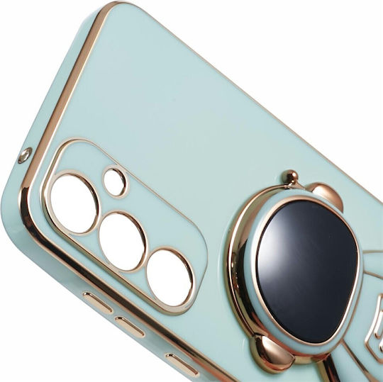 Husă Telefon 2în1 Flippy Compatibilă Samsung Galaxy S24 Ultra Husă Tpu Inclusă Suport Tip Astronaut Protecție Cameră Verde
