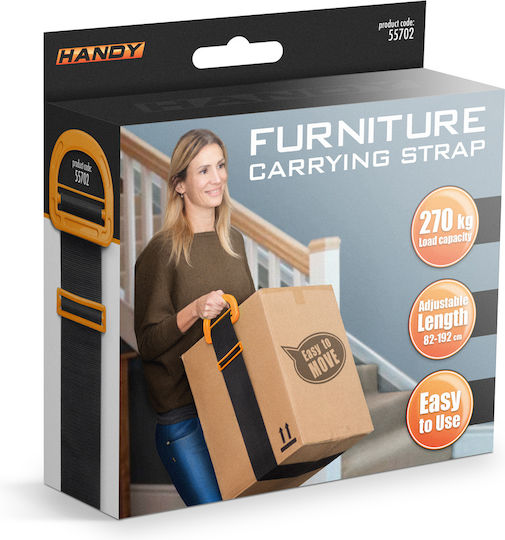 Chingă Reglabilă Pentru Transport Mobilier 270 Kg 82-192 Cm Centură De Ridicare Greutăți Mâner Ergonomic