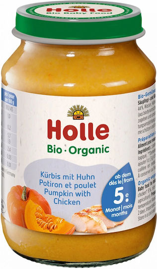 Holle Baby Meal Chicken with Pumpkin with Flavor Chicken with Pumpkin No Added Sugar 190gr for 5+ Months