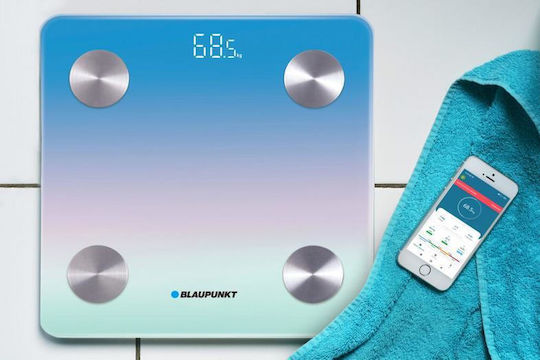 Blaupunkt Smart Bathroom Scale with Body Fat Counter & Bluetooth Blue BSM601BT