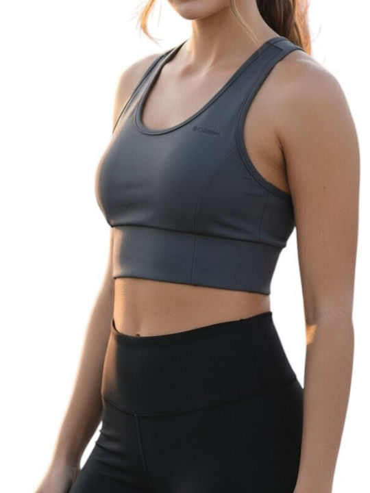 Women's Athletic Crop Top Sleeveless Fast Drying Grey