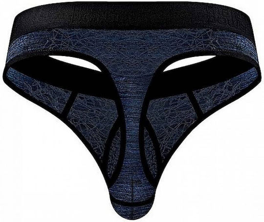 Black Blue Men's String Wide Waistband Male Power Peak Performance Sport Thong Black Blue