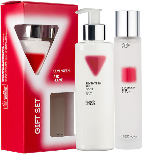 Seventeen Red Flame Set De Parfumuri Pentru Femei Cu Loțiune De Corp