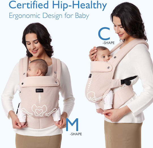 Momcozy Μάρσιπος Πλάτης Ροζ με Μέγιστο Βάρος 3kg