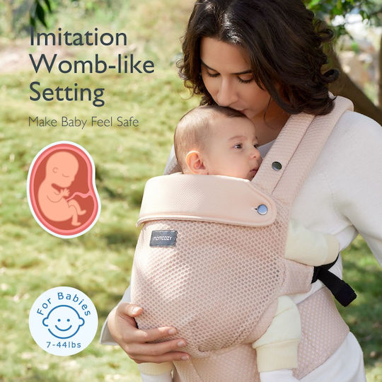 Momcozy Μάρσιπος Πλάτης Ροζ με Μέγιστο Βάρος 3kg