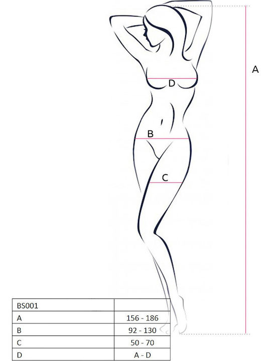 Bodystocking Passion-exclusive Bodystocking Bs052 Mărime S L Roșu