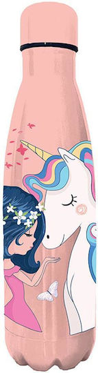 Must Team Cute Stainless Steel Kids Water Bottle Unicorns Thermos Multicolour 500ml