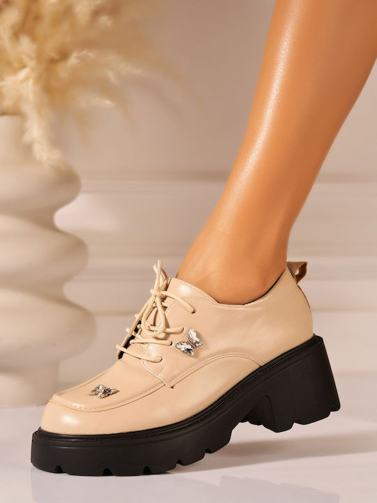 Γυναικεία Oxfords σε Μπεζ Χρώμα