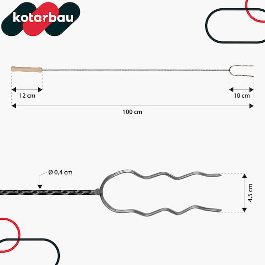 Kotarbau Πιρούνα Κουζίνας Ξύλινη 100cm