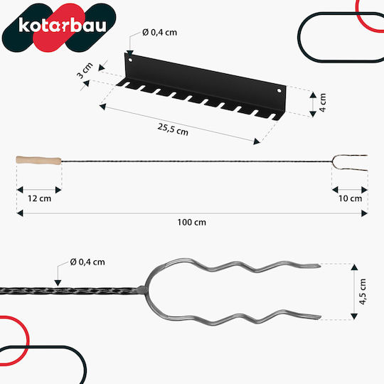 Kotarbau Πιρούνα Κουζίνας Ξύλινη 13cm